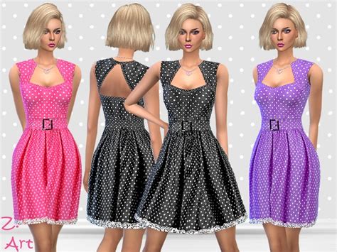 Retro Summer Dress By Zuckerschnute20 At Tsr Sims 4 Updates