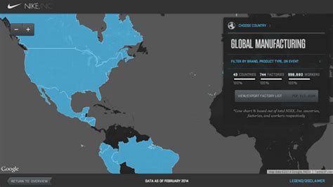 A Map Of Every Nike Factory In The World