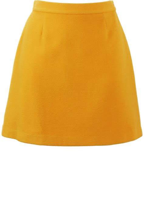 Mustard Yellow Wool Mini Skirt S Reign Vintage