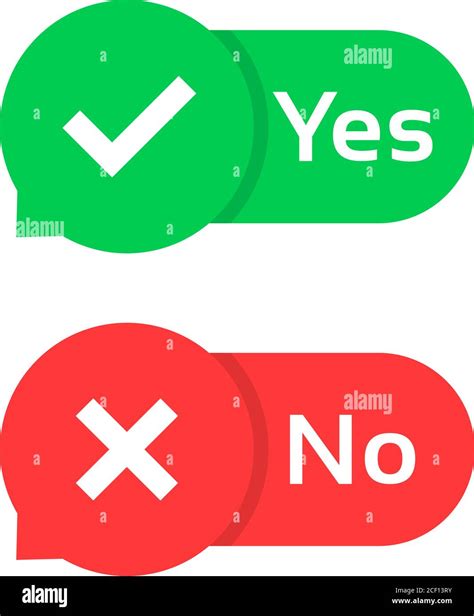 Yes Or No Check Marks Color Bubble Stock Vector Image And Art Alamy