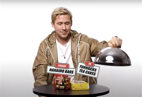 hilarious moment ryan gosling tries greggs sausage roll for the first time