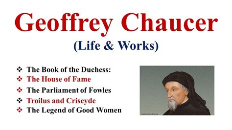 History Of English Literature Geoffrey Chaucer Life And Works Age Of
