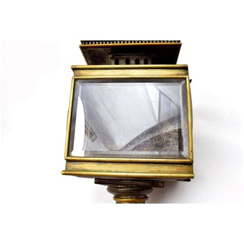 Antique Brass Carriage Coach Lantern Light Bevel Glass Etsy
