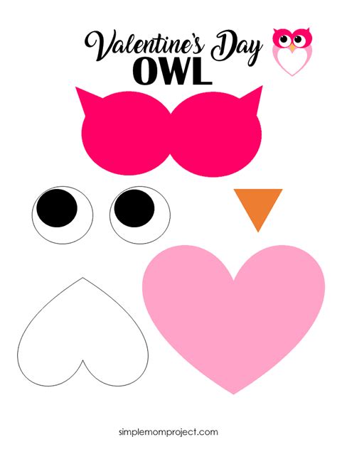 Simple Handmade Valentines Day Owl Card With Free Printable Templates