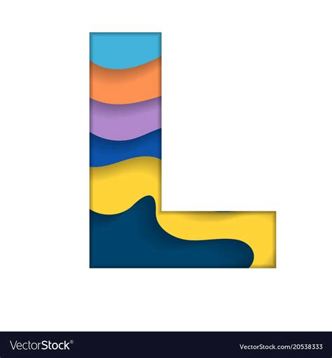 Colorful Letter L Royalty Free Vector Image Vectorstock