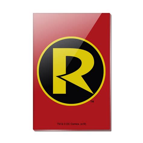 Batman Robin Logo Rectangle Acrylic Fridge Refrigerator Magnet