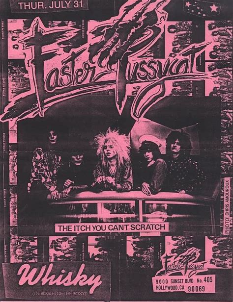 Faster Pussycat 1986 1987 80s Metal Bands 70s Rock Bands Concert Flyer Concert Posters Music