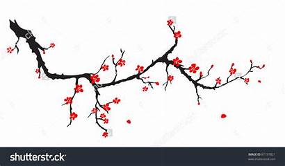 Blossom Cherry Vector Clipart Shutterstock Vectors Chinese