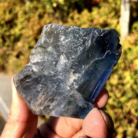 Stunning Natural Dark Blue Raw Fluorite Crystal Mineral Etsy