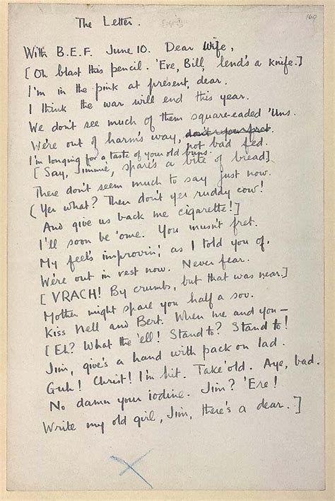 The Letter First World War Poetry Digital Archive
