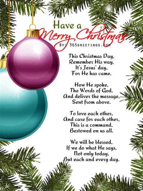 Religious Christmas Poems All About Christmas