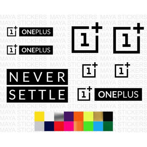 One Plus Logo Stickers In Custom Colors And Sizes