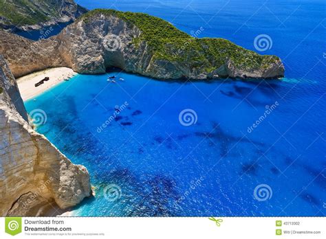 Shipwreck Bay Zakynthos Stock Photo Image 43713302
