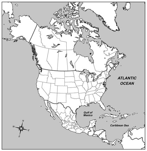Maps of all regions and countries of the world. Large contour political map of North America | North ...
