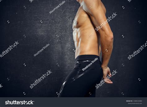 Male Athlete Naked Body On Black Stock Photo Shutterstock