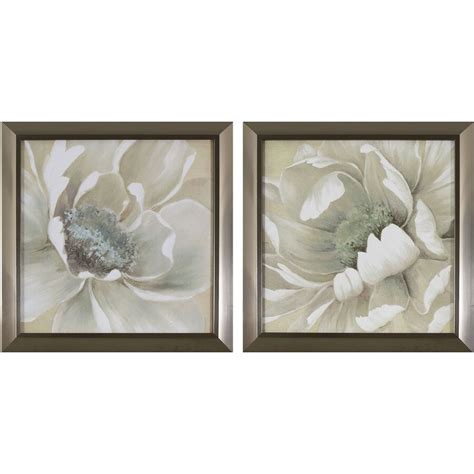 2 Piece 14 In W X 14 In H Framed Floral Print Wall Art At Lowes Com