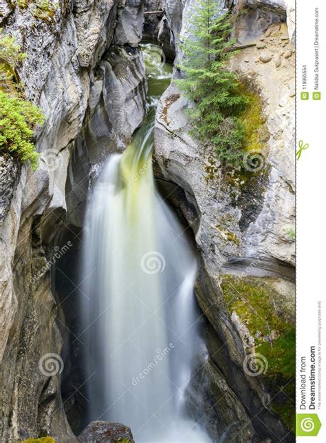 Maligne Canyon Falls Jasper National Park Stock Photo Image Of