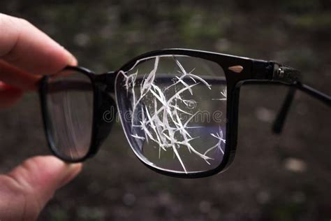 broken black glasses stock image image of luck danger 141864463