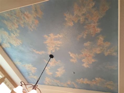 Painted Sky Inside A Recessed Ceiling By The Amazing Michele T