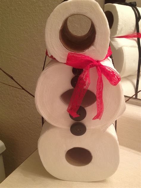Diy Toilet Paper Snowman Bathroom Decor Weihnachten Basteln