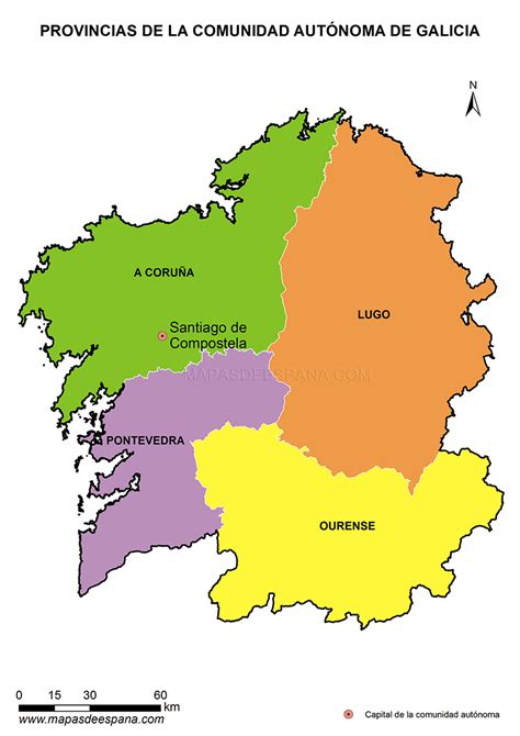 Провинции Галисии Главные города Территориальное деление Столица