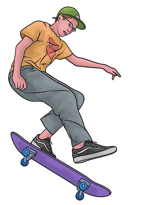 Boy Skateboarding Clipart Free Download Transparent Png Creazilla