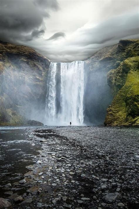 Skógafoss Iceland Beautiful Waterfalls Waterfall Nature