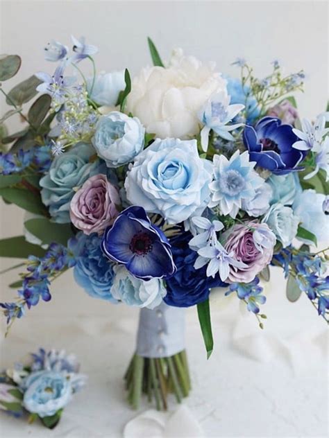 ️ 40 Chic Blue Wedding Bouquet Ideas 2024 Colors For Wedding