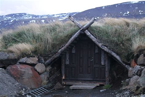 Tomlarocque House Built Into The Side Of The Hill At Hofsstaðir Not