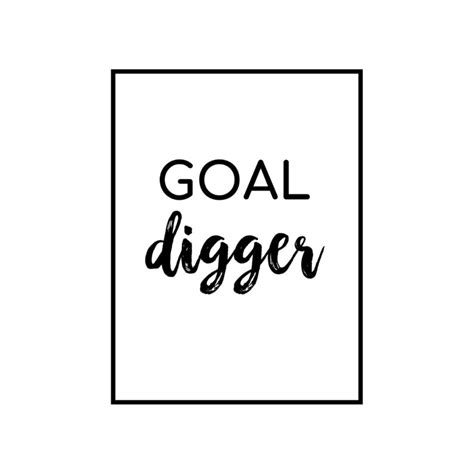Goal Digger Fun Wall Quote Decor Pdf Printable Instant Download