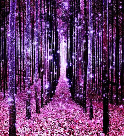 Magical Forest Pink Purple Digital Art By Johari Smith