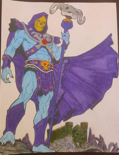 A Skeletor Coloring Page I Printed And Colored With Prismacolor Colored Pencils R Skeletor
