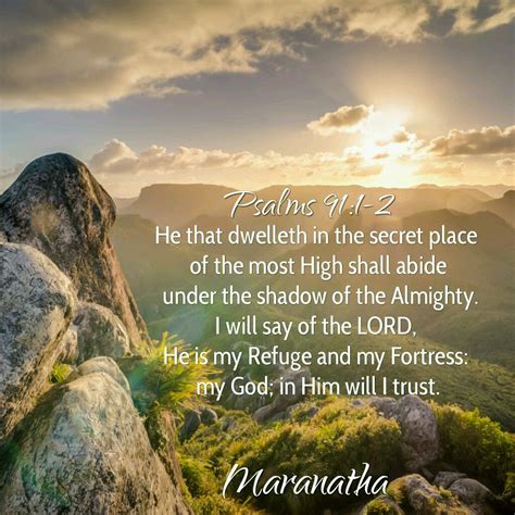 Psalms 911 16 Kjv He That Dwelleth In The Secret Place Of The Most