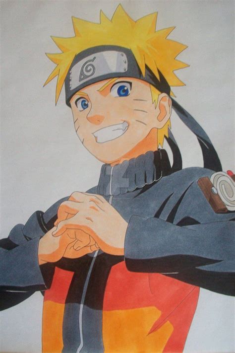 Here We Go Naruto Uzumaki Colored Naruto Uzumaki Art Naruto