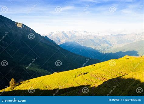 Summer View Of Highland Meadow Stock Image Image Of Hill Shore 34290817
