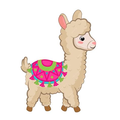 Premium Vector Cute Llamas Funny Hand Drawn Alpaca Characters