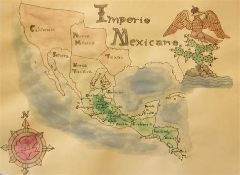 Mapa Del Primer Imperio Mexicano By Amisadaidibuja On Deviantart