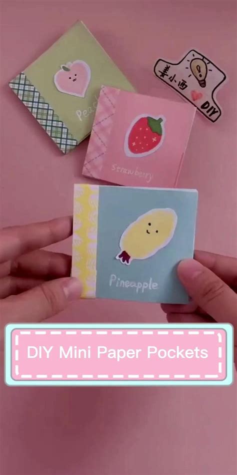 Diy Mini Paper Pockets Crafts Video Paper Crafts Diy Ts Paper