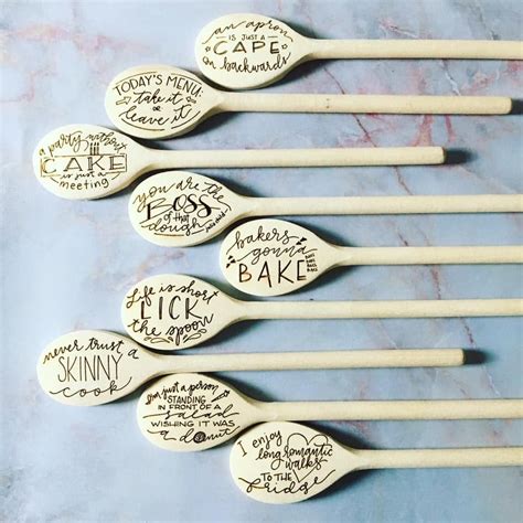 Glowforge Spoons Wooden Spoon Crafts Wood Burn Designs Engraved Wood