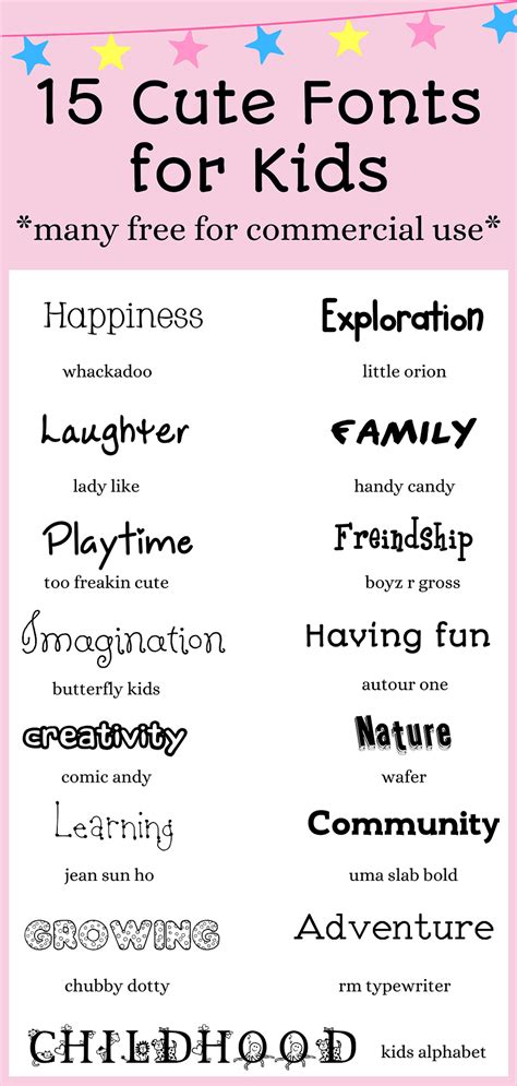 15 Cute Fonts For Kids Free And Easy To Read