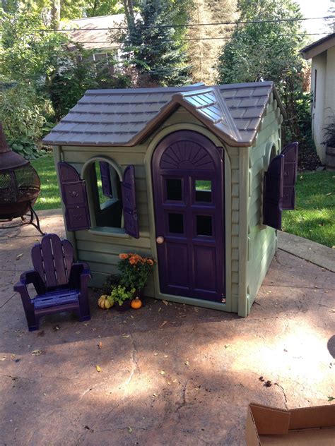 Little tykes play house jazzed up with spray paint. Bought a cheap