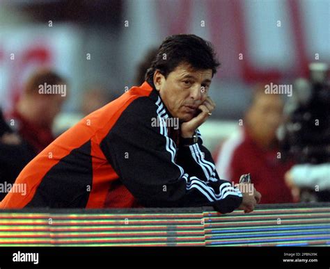 River Plate S Coach Daniel Passarella Looks On During Their Argentina S League Soccer Match