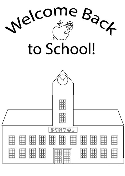 Welcome Back To School Coloring Page Free Printable Coloring Pages