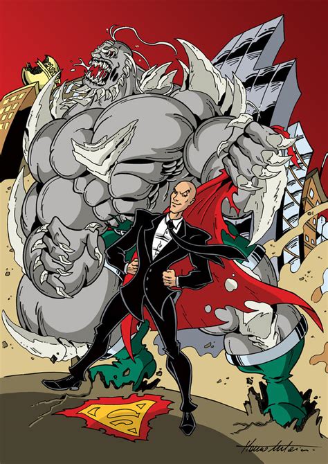 Lex Luthor N Doomsday Bvs Concept Artbook Color By Manthomex On