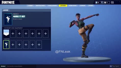 New Leaked Rare Emote Work It Out Fortnite Battle Royale Youtube