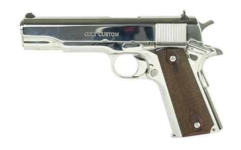 Colt Government 1911 45 Acp 5 Barrel Steel Frame Bright Stainless