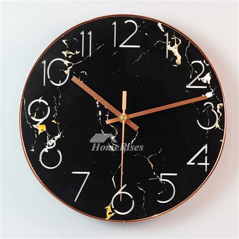 Modern Simple Marble Wall Clock Creative Small Silent