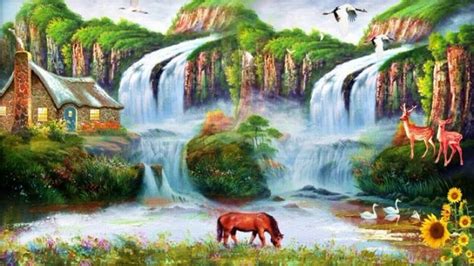 Beauty Nature Water Fall Hd Wallpapers For Desktop Hd