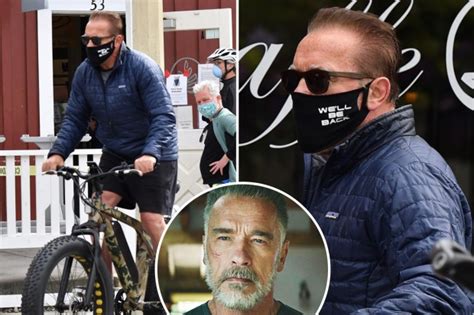 Arnold Schwarzenegger Wears Custom Terminator Face Mask In La The Us