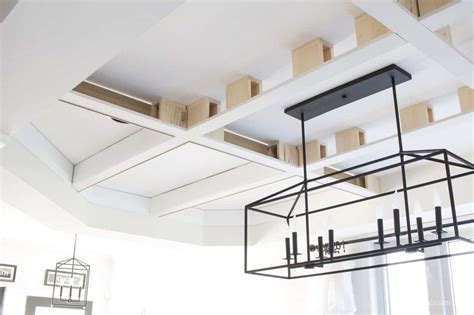 Molding or other decorative elements can also be added to the grid, depending on the look you are trying to achieve. DIY Coffered Ceiling - How to DIY a Professional Looking ...